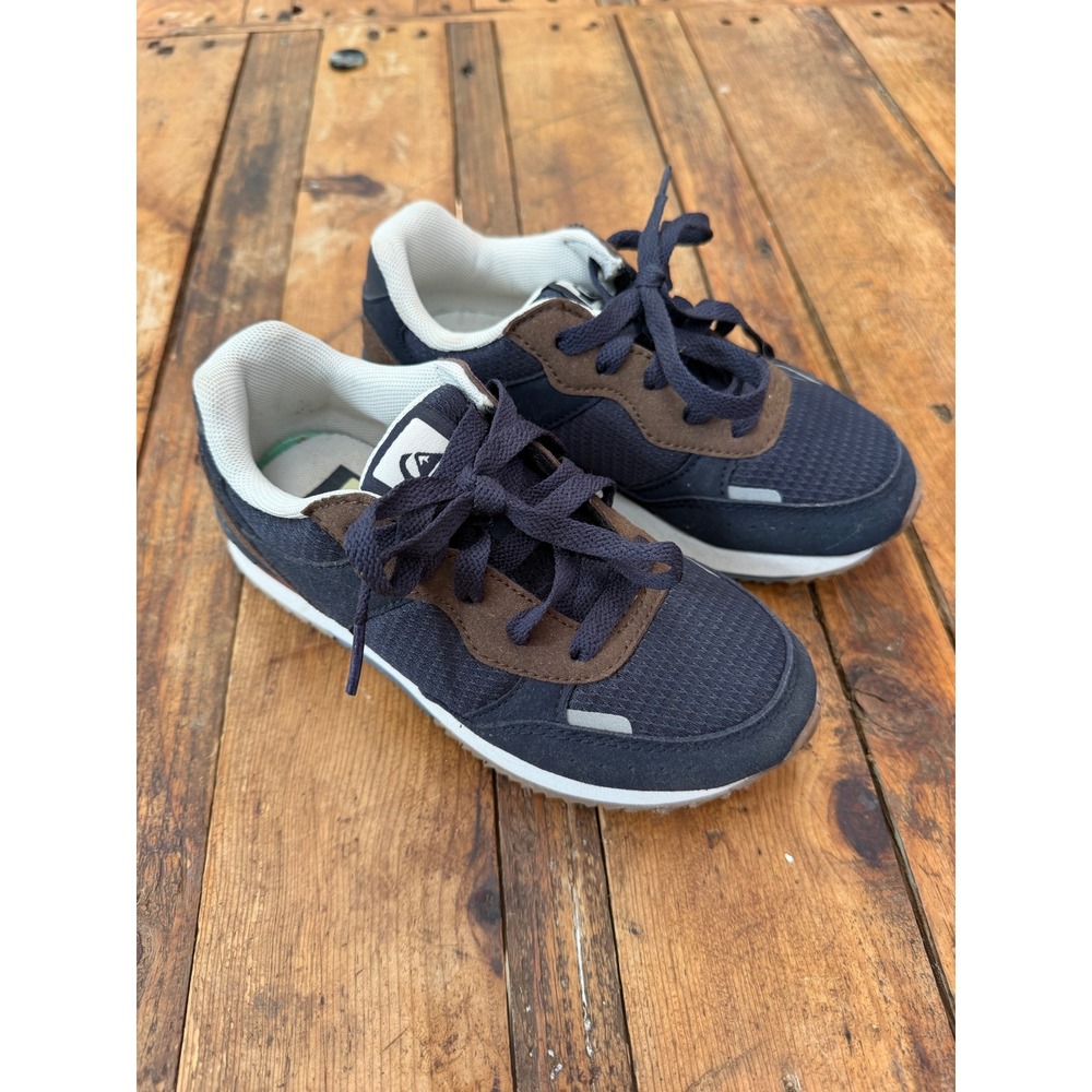 Quiksilver Kids Size 13 Beaumont Sneakers Skate Surf Y2K Navy Brown - Picture 6 of 9